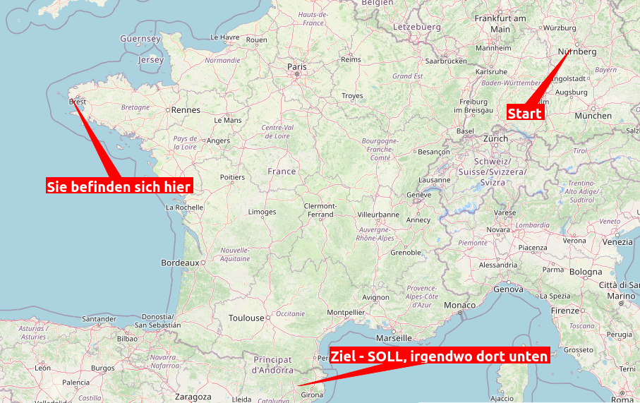 Bild: Reiseverlauf (via osm.org)